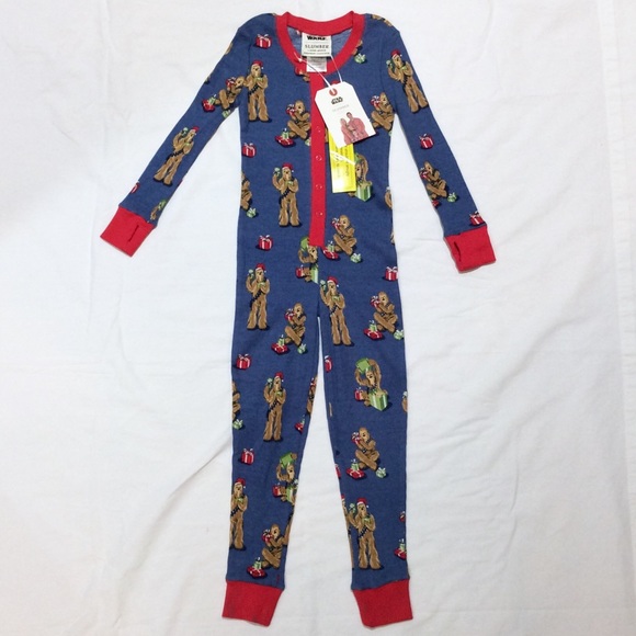 Munki Munki Star Wars Christmas Chewbacca 1-Pc PJs - Picture 1 of 3